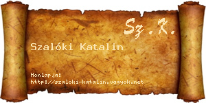 Szalóki Katalin névjegykártya