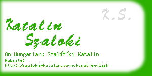 katalin szaloki business card